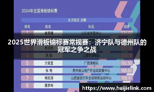 2025世界滑板锦标赛常规赛:济宁队与德州队的冠军之争之战